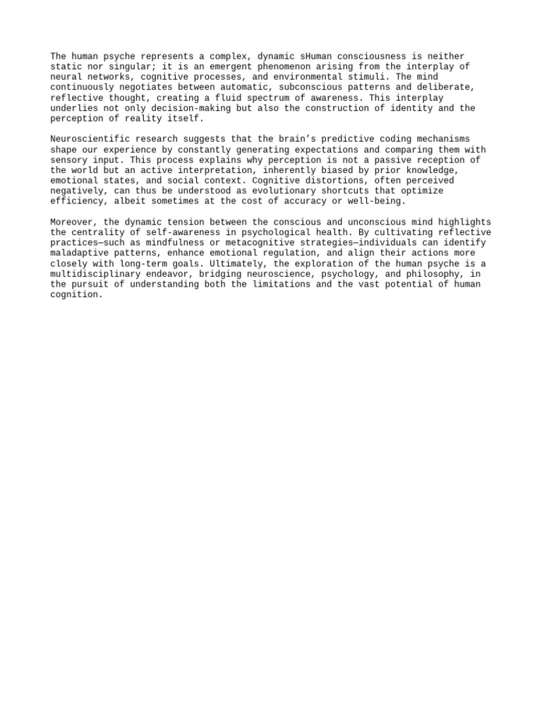 Understanding Human Psyche Dynamics | PDF