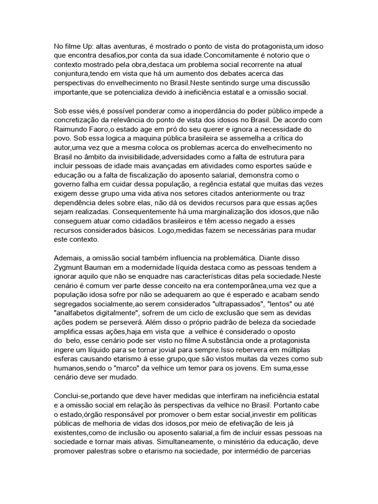 Desafios do Envelhecimento no Brasil | PDF | Envelhecimento | Estado