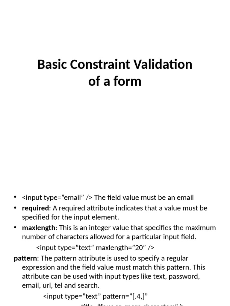 HTML Form Validation and JavaScript Basics | PDF | Java Script | Html