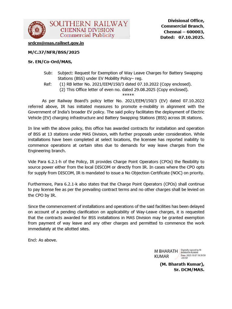 Clarifications Requested From SrEN-Co-Ord For WayLeave Charges | PDF ...