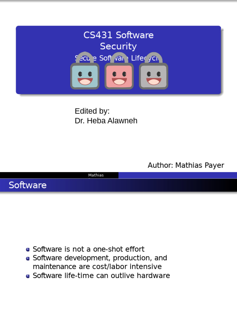 Secure Software Lifecycle Overview | PDF | Malware | Systems Engineering