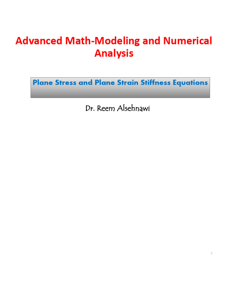 Plane Stress and Strain in CST Elements | PDF | Stress (Mechanics ...