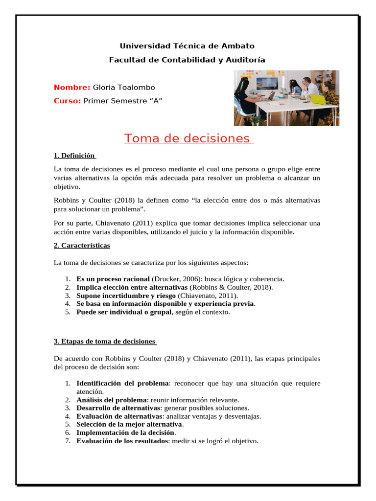 Guía sobre Toma de Decisiones Efectiva | PDF | Toma de decisiones ...