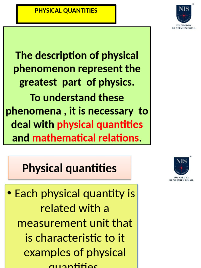 Physical Quantities G9 | PDF