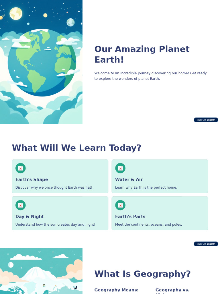 Discovering Earth's Wonders | PDF | Earth | Atmosphere Of Earth