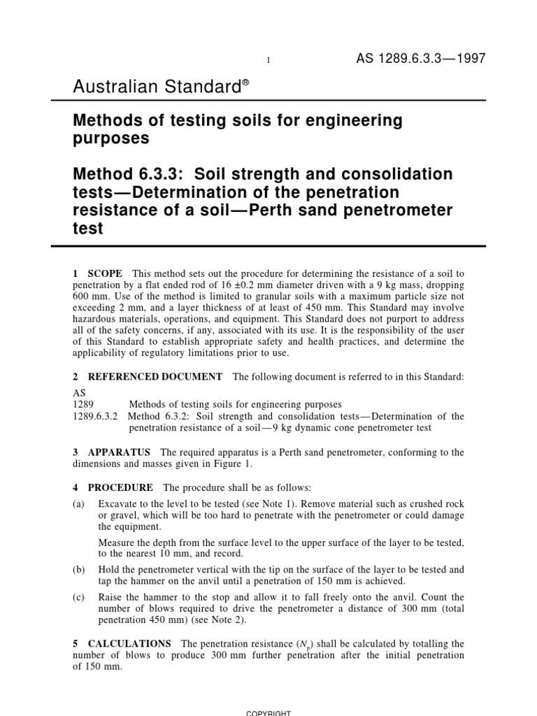 As 1289.6.3.3-1997 - Methods For Soil Testing | PDF | Royalty Payment ...