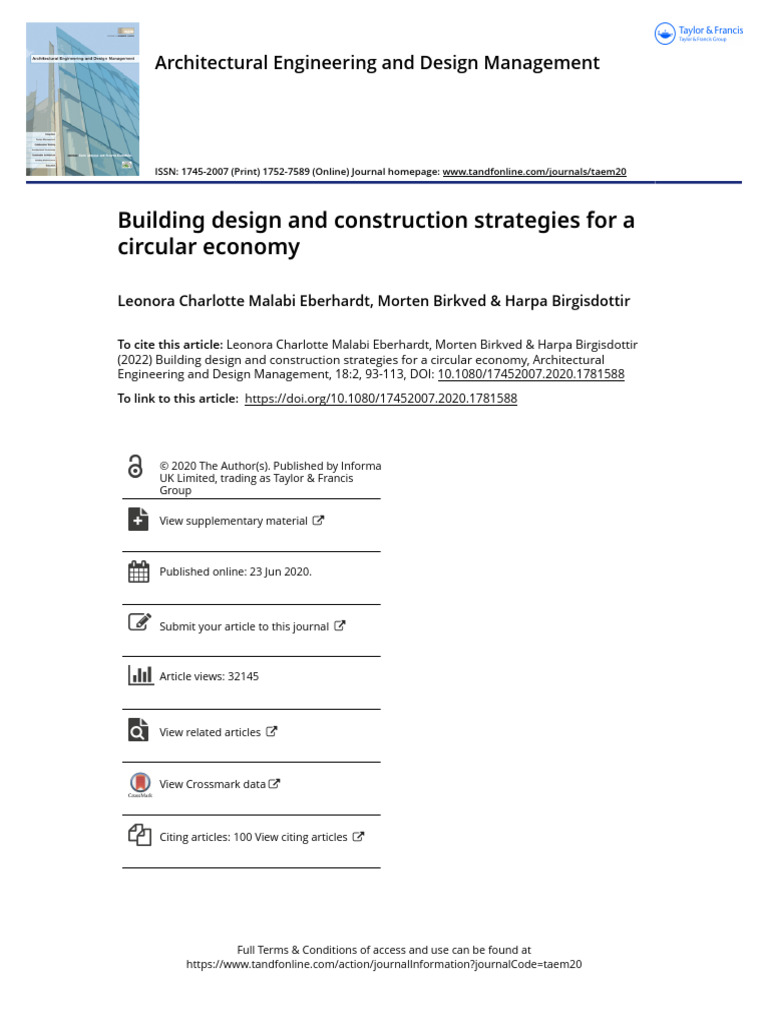 Circular Economy Strategies in Building Design | PDF | Reuse | Recycling