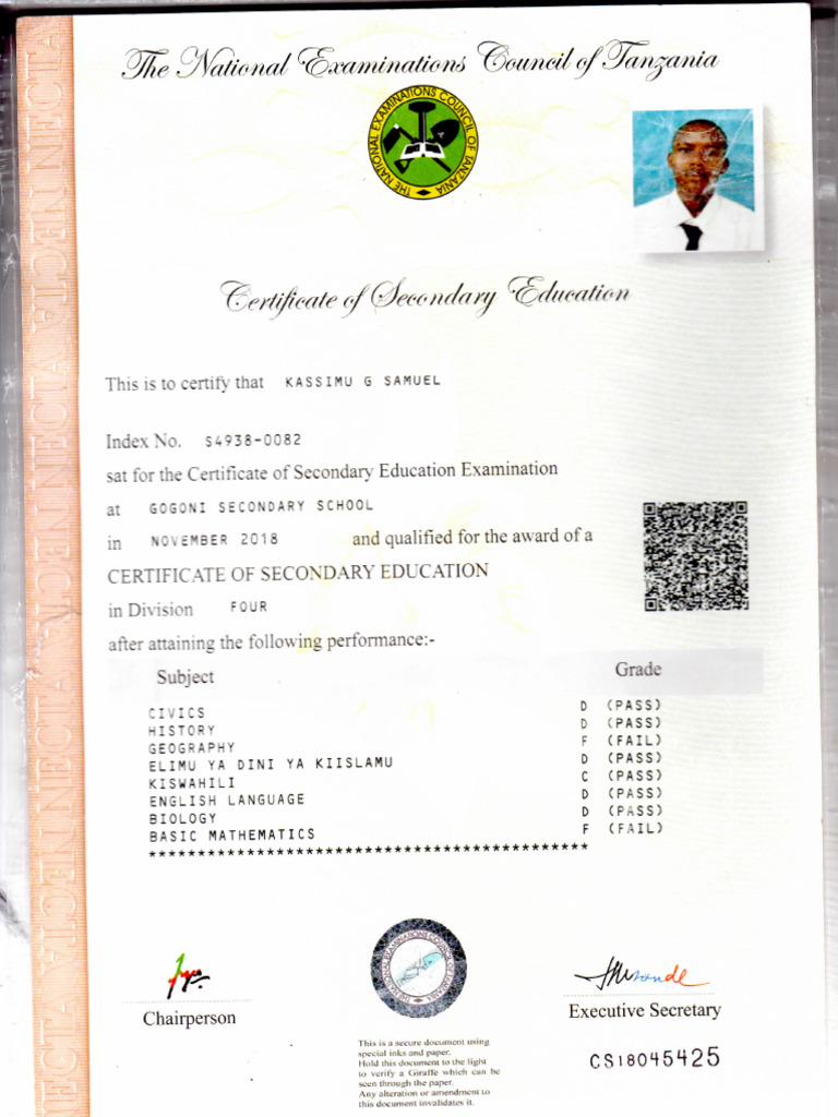 Patric o Level Cert. | PDF