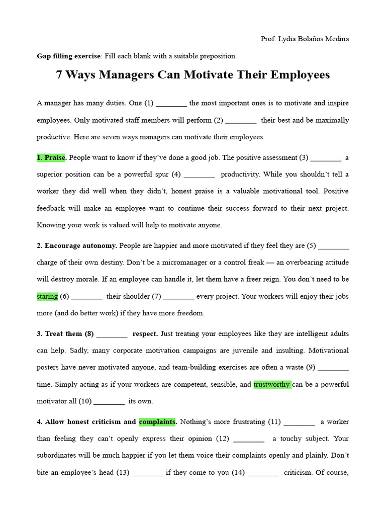 Motivating Employees: 7 Key Strategies | PDF | Business | Social Psychology