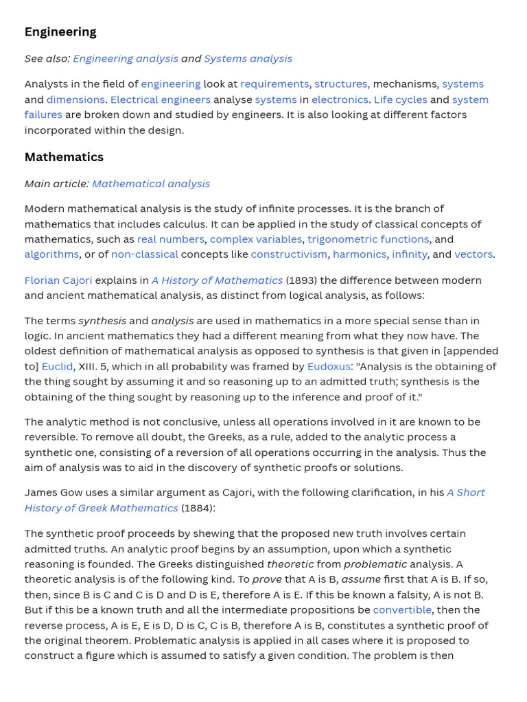 Analsysis Engineering | PDF | Analysis | Methodology