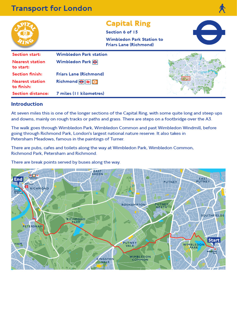 Capital Ring Walk: Wimbledon to Richmond | PDF