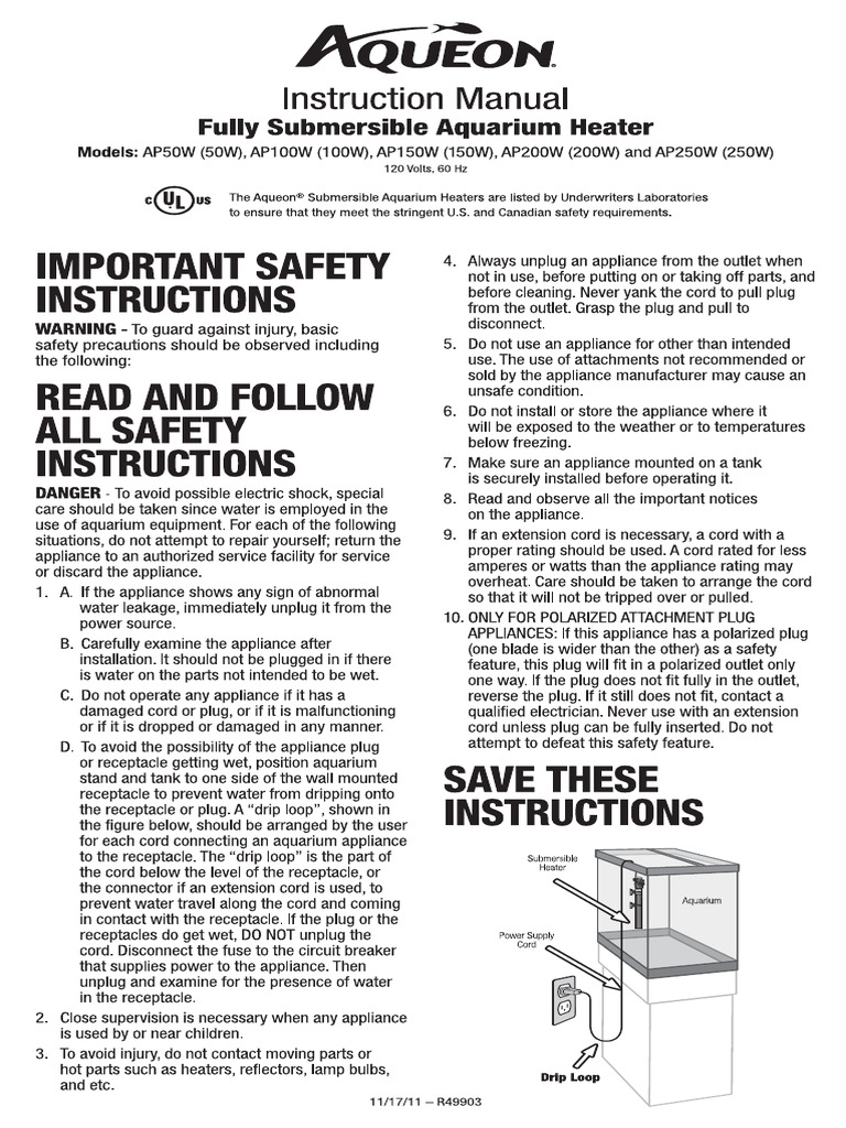 Pro Adjustable Heater Instructions ALL SIZES PDF | PDF