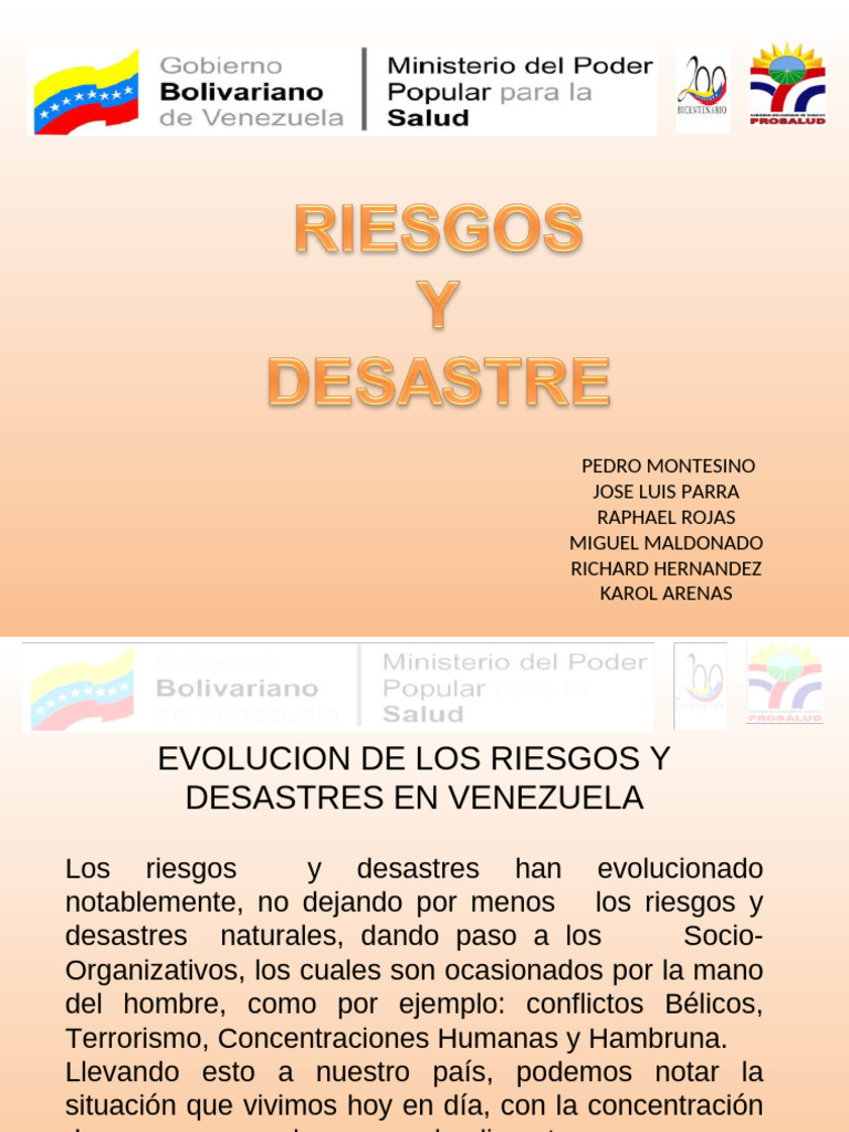 Evolución de Riesgos y Desastres en Venezuela | PDF | Venezuela ...