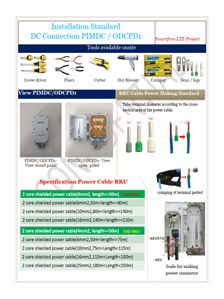 PIMDC/ODCPD1 Installation Guide | PDF | Electricity | Manufactured Goods
