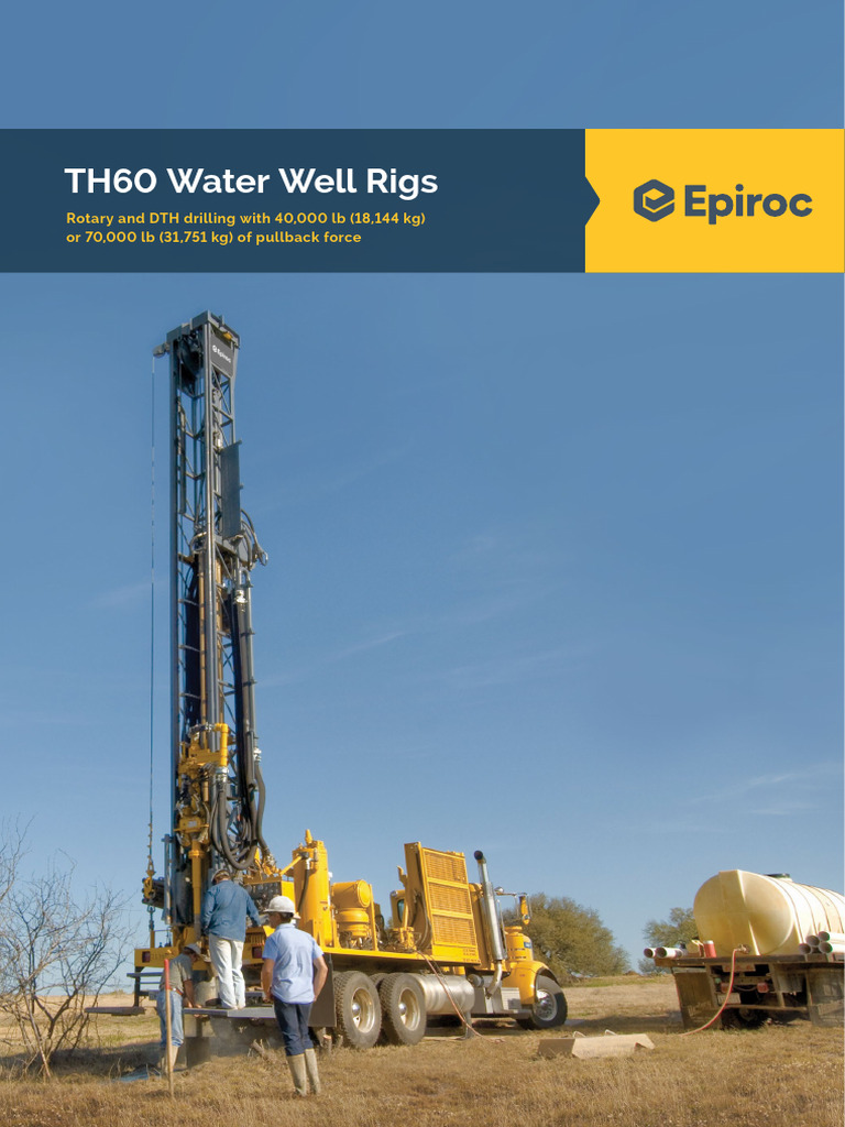 TH60 Water Well Rig Specifications | PDF | Pump | Drill