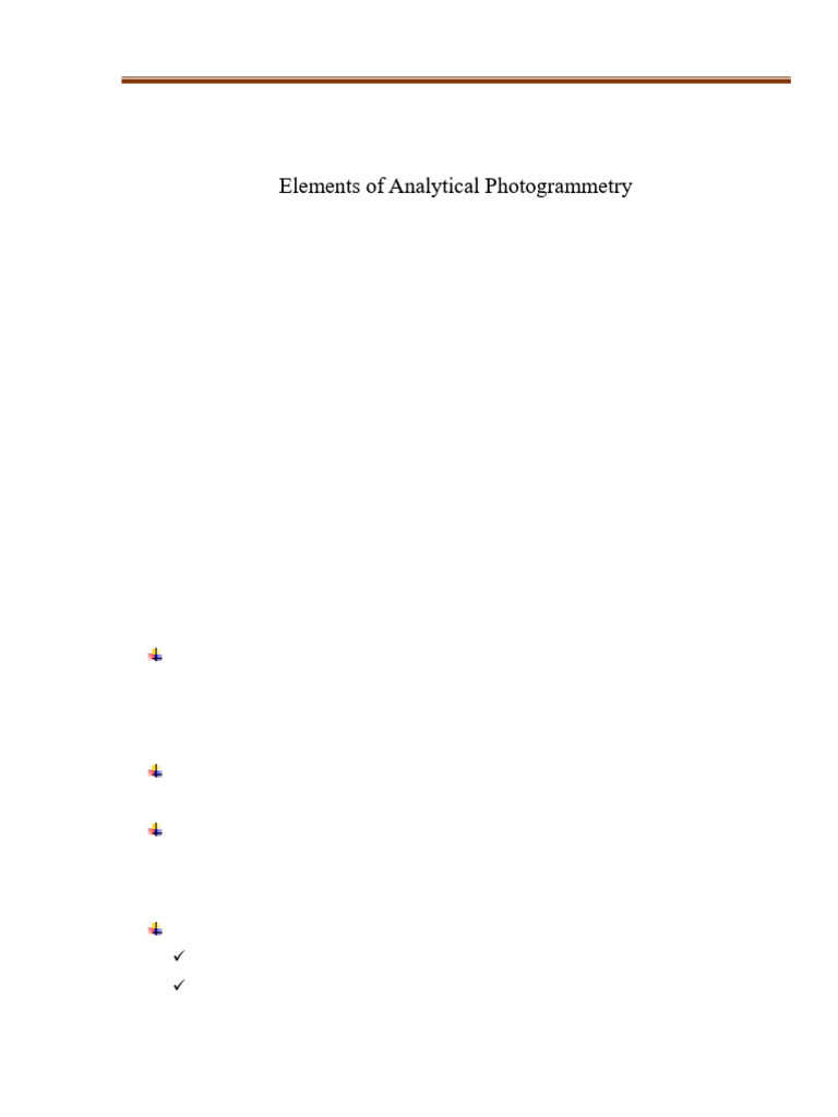 Chapter 2 Elements of Analytical Photogrammetry | PDF | Coordinate ...