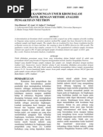 Download Penentuan Kandungan Unsur Krom Dalam Limbah Tekstil Dengan Metode Analisis Pengaktifan Neutron by TiTin Bellamy Sanchez SN94934512 doc pdf