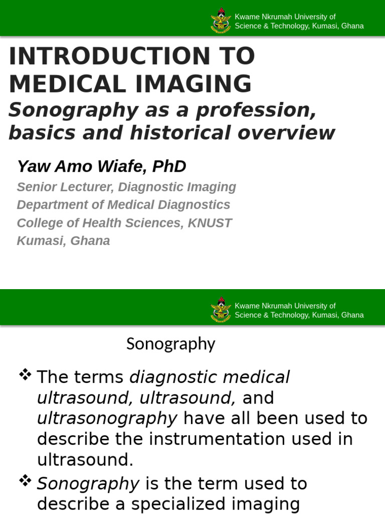 Introduction to Medical Imaging: Sonography | PDF | Medical Ultrasound ...