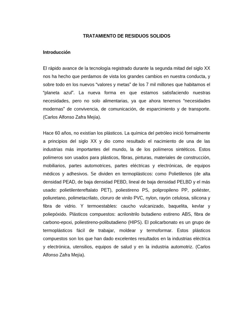 Tratamiento de Residuos Sólidos y Energía | PDF | Pirólisis | Incineración