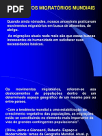 migrações internacionais - 3 ano