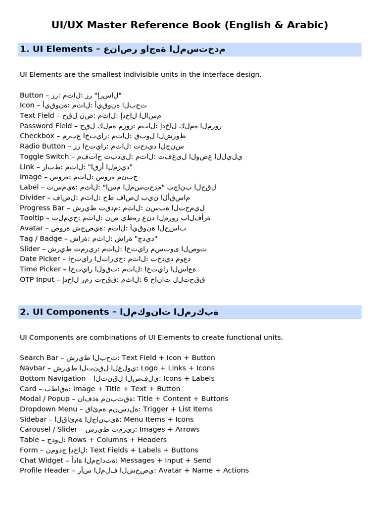 UI UX Master Reference | PDF