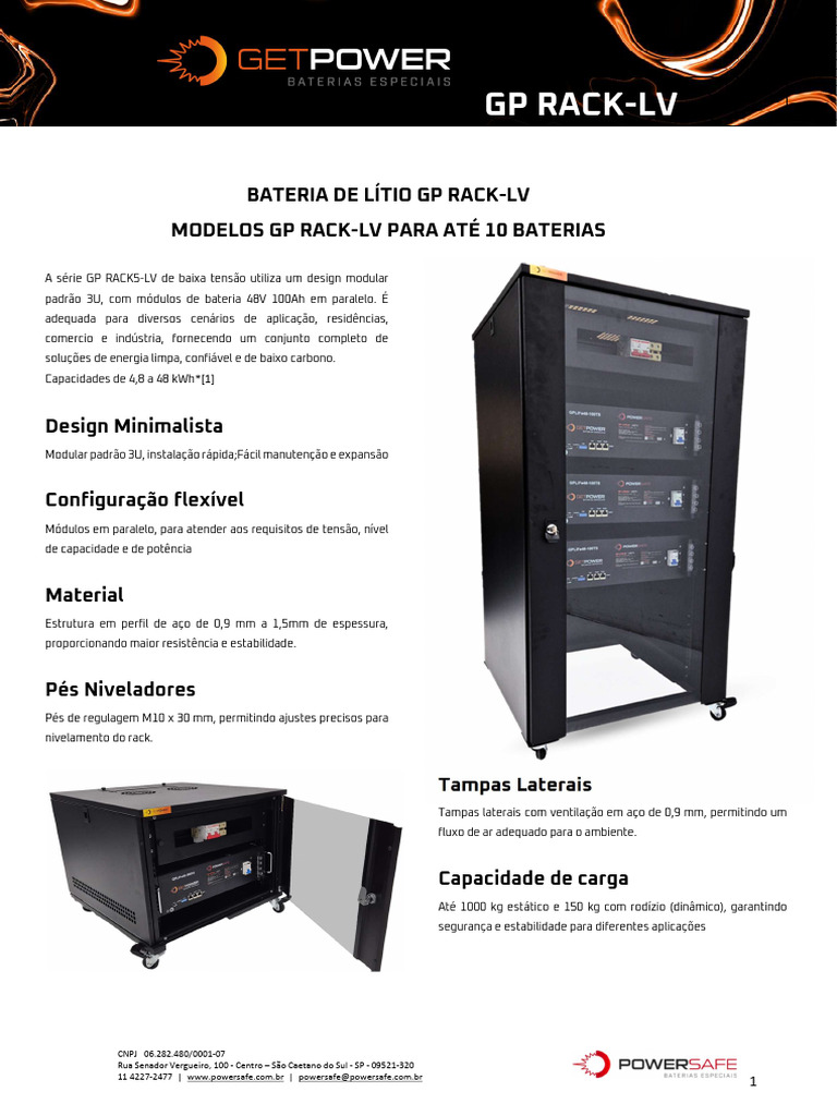 1.datasheet GP Rack LV r.00 Growatt | PDF | Eletricidade