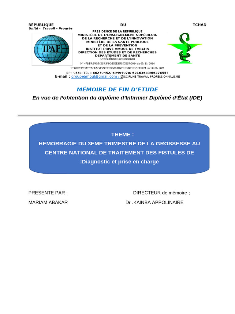 Hémorragies du 3ème trimestre de grossesse | PDF | Placenta | Grossesse