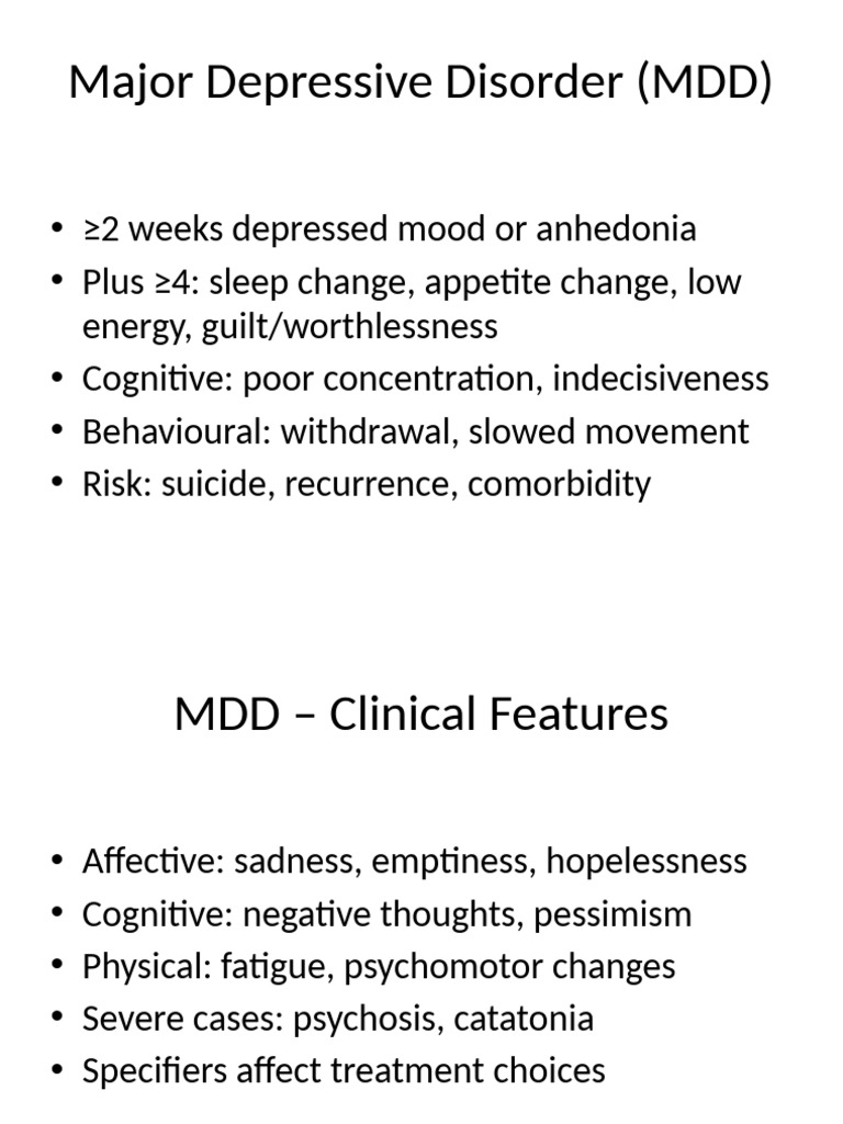 Understanding Mood Disorders: MDD & More | PDF | Bipolar Disorder ...