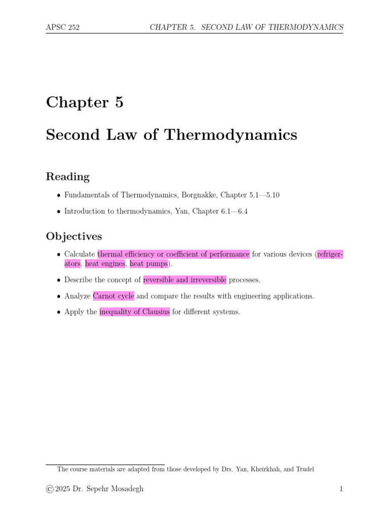 Second Law of Thermodynamics Overview | PDF | Heat | Second Law Of ...