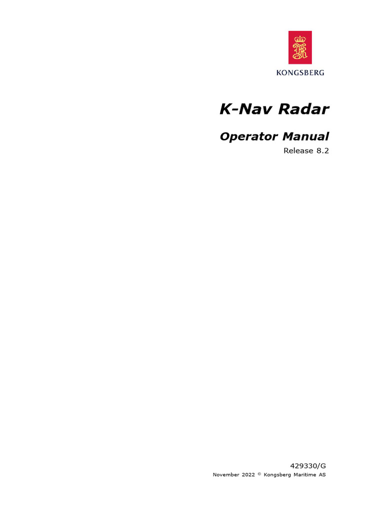 K-Nav Radar Operator Manual 8.2 | PDF | Radar | High Voltage