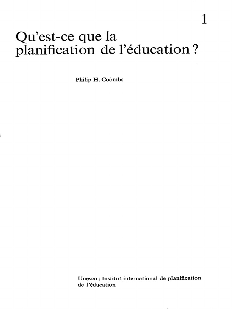 Principes de planification éducative | PDF | Planification | Science