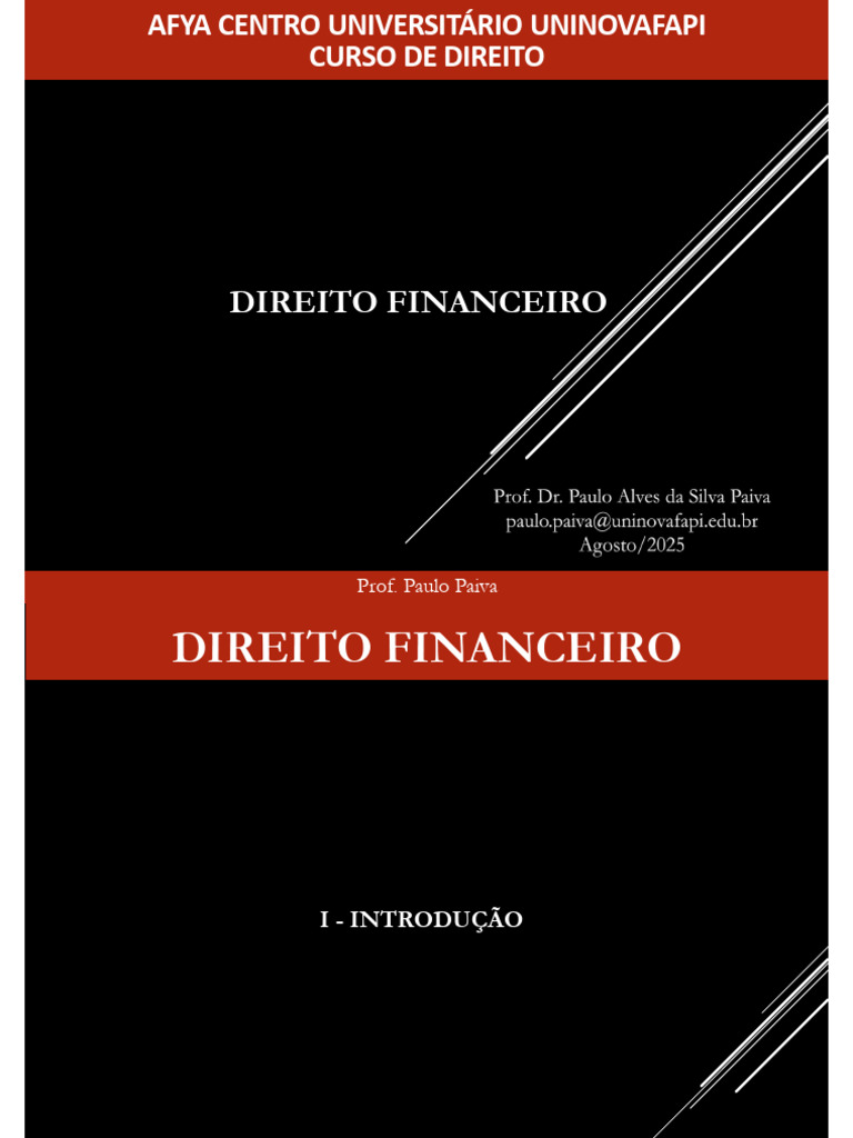 Introdução ao Direito Financeiro | PDF | Orçamento governamental ...