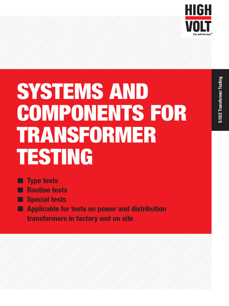 Transformer Testing Systems Overview | PDF | Transformer | Electric ...