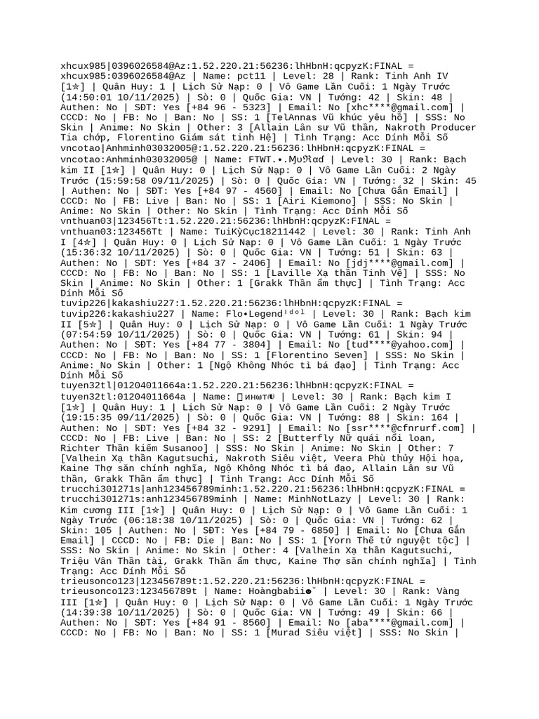 Acc Mso Có Ss | PDF
