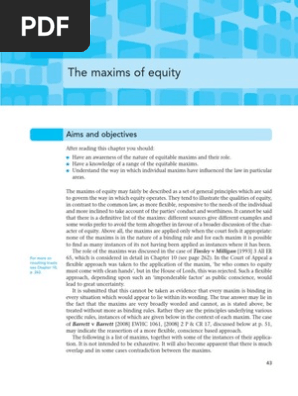 Maxims of Equity