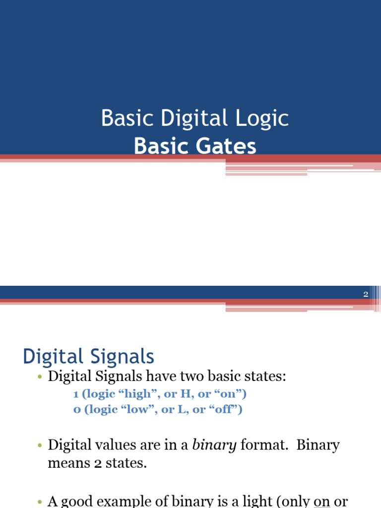 Basic Digital Logic Gates Overview | PDF | Logic Gate | Electrical Circuits