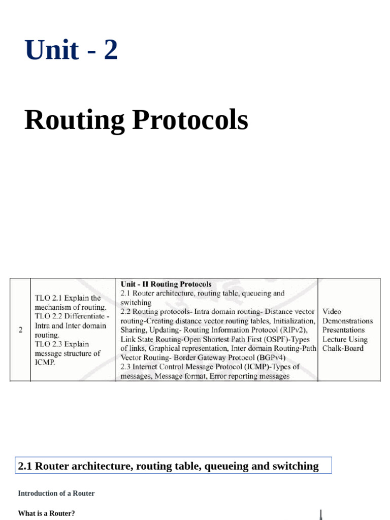 Unit 2 ACN | PDF | Routing | Computer Network