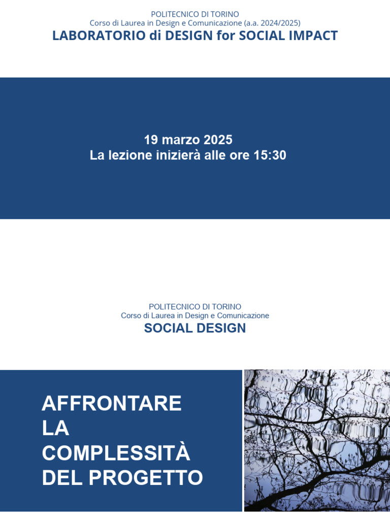 Laboratorio Di Design For Social Impact: 19 Marzo 2025 La Lezione ...