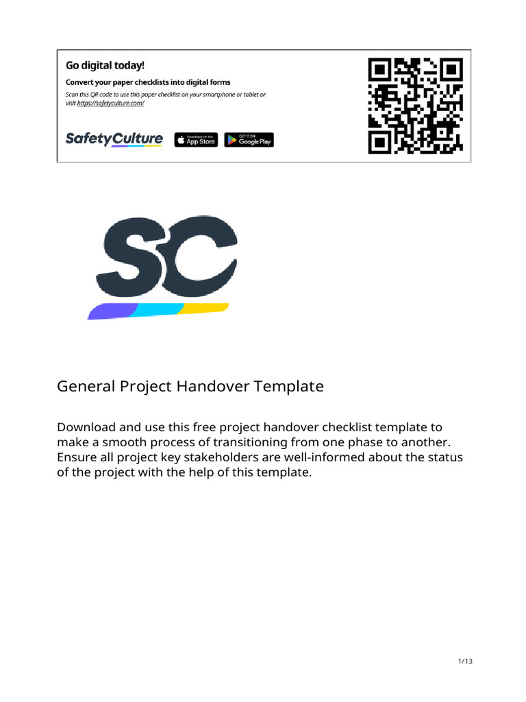 General Project Handover Template | PDF | Computing