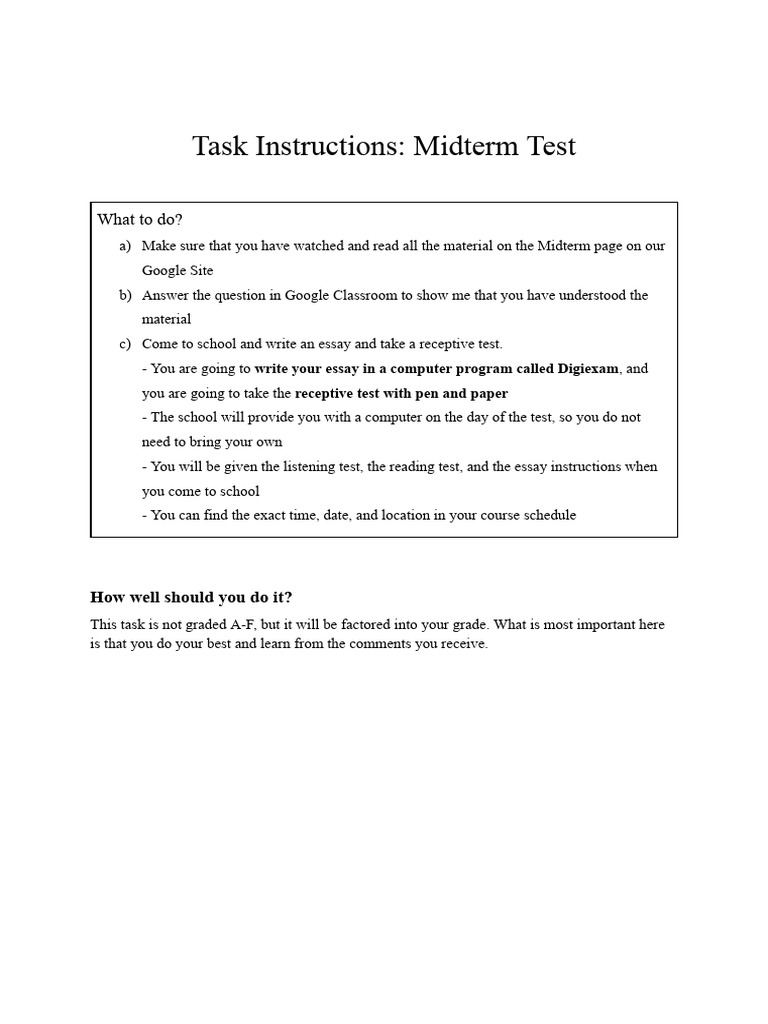 Midterm Test | PDF