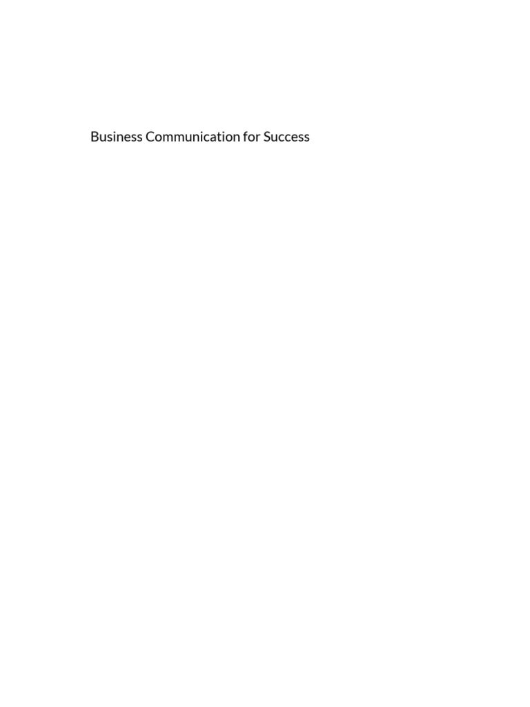Business Communication Essentials Guide | PDF | Communication ...