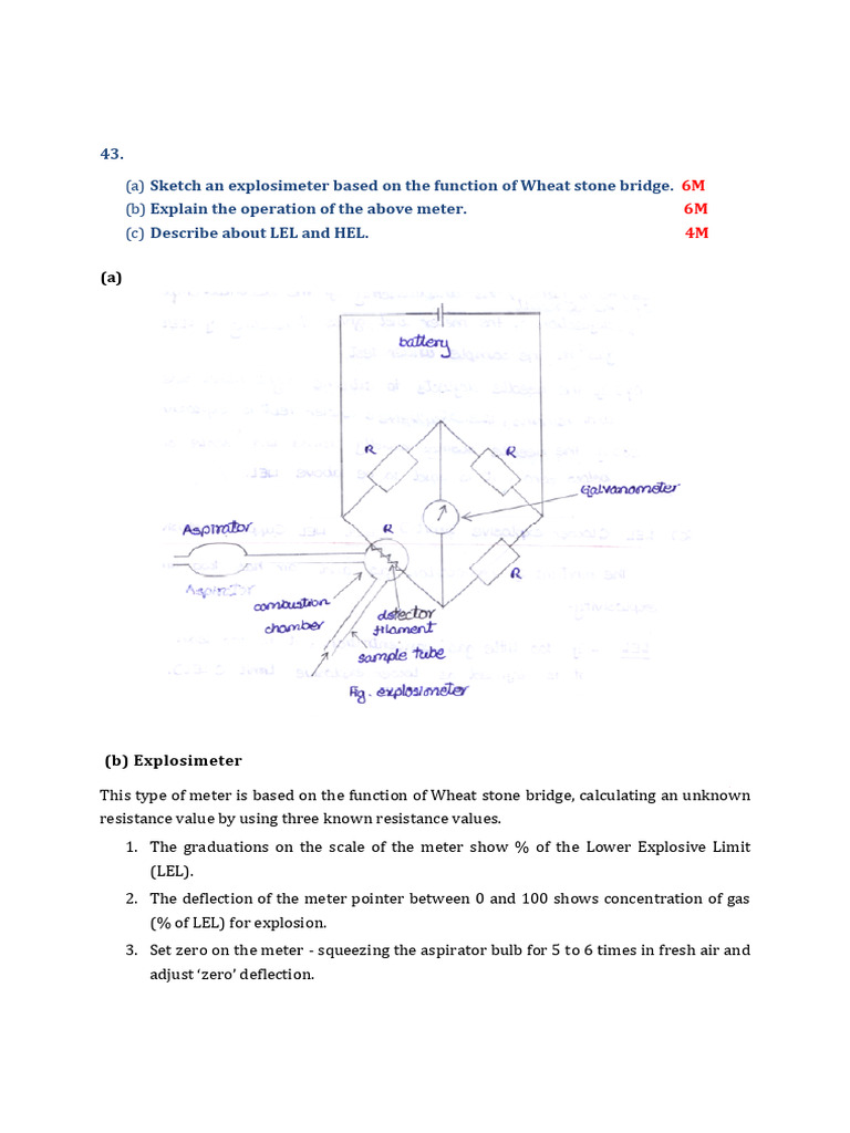 Explosimeter Operation and LEL Explained | PDF