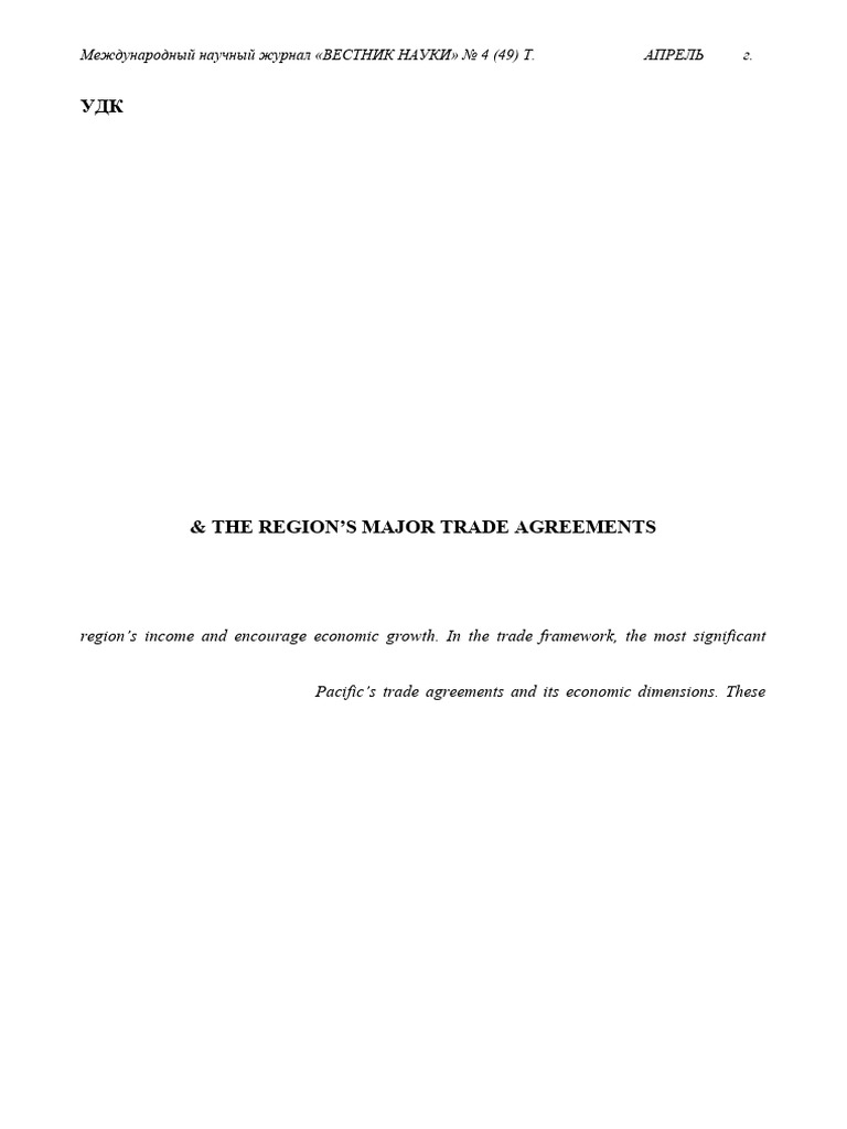 Asia-Pacific Trade Agreements Impact | PDF | Asia Pacific Economic ...