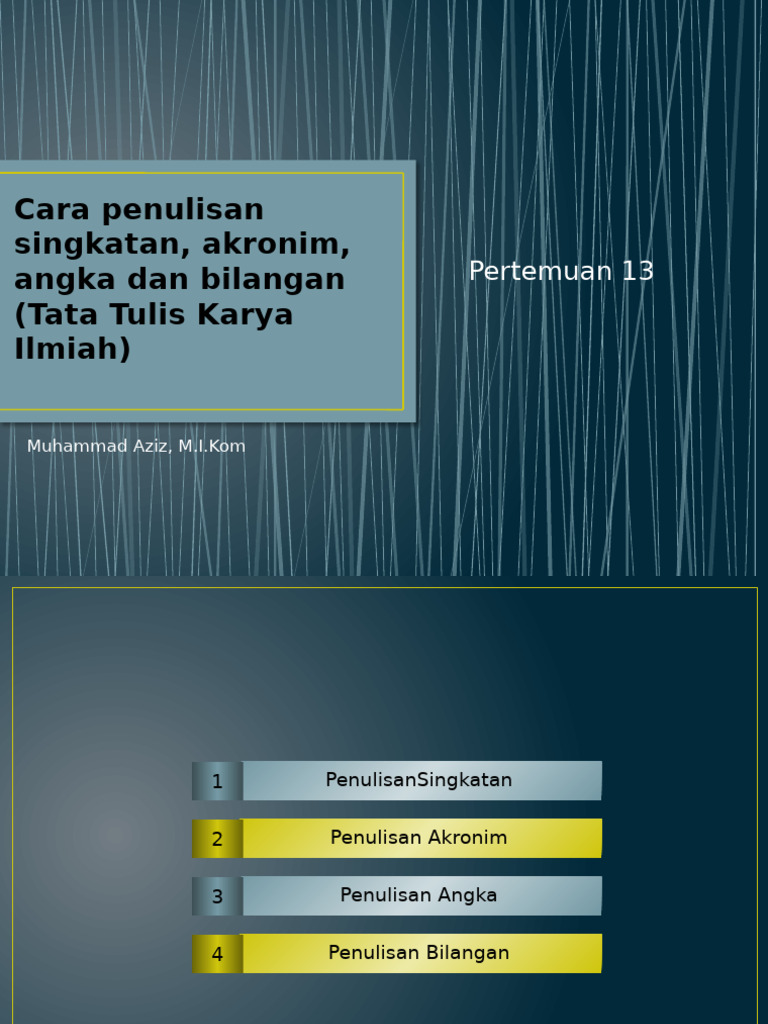 Panduan Penulisan Singkatan dan Angka | PDF