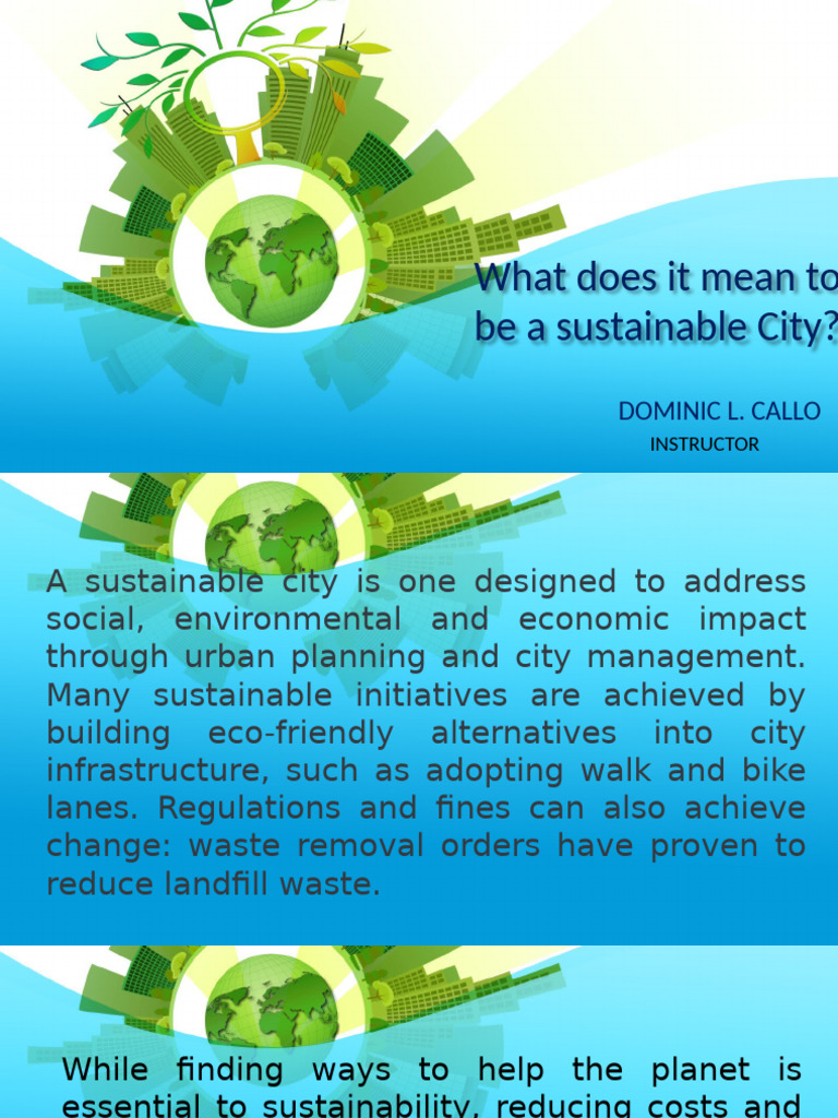 Major 7 Sustainable Cities | PDF | Sustainable City | Sustainable Energy
