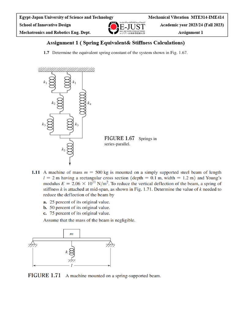 Mechanical Vibration Assignment 1 Guide | PDF