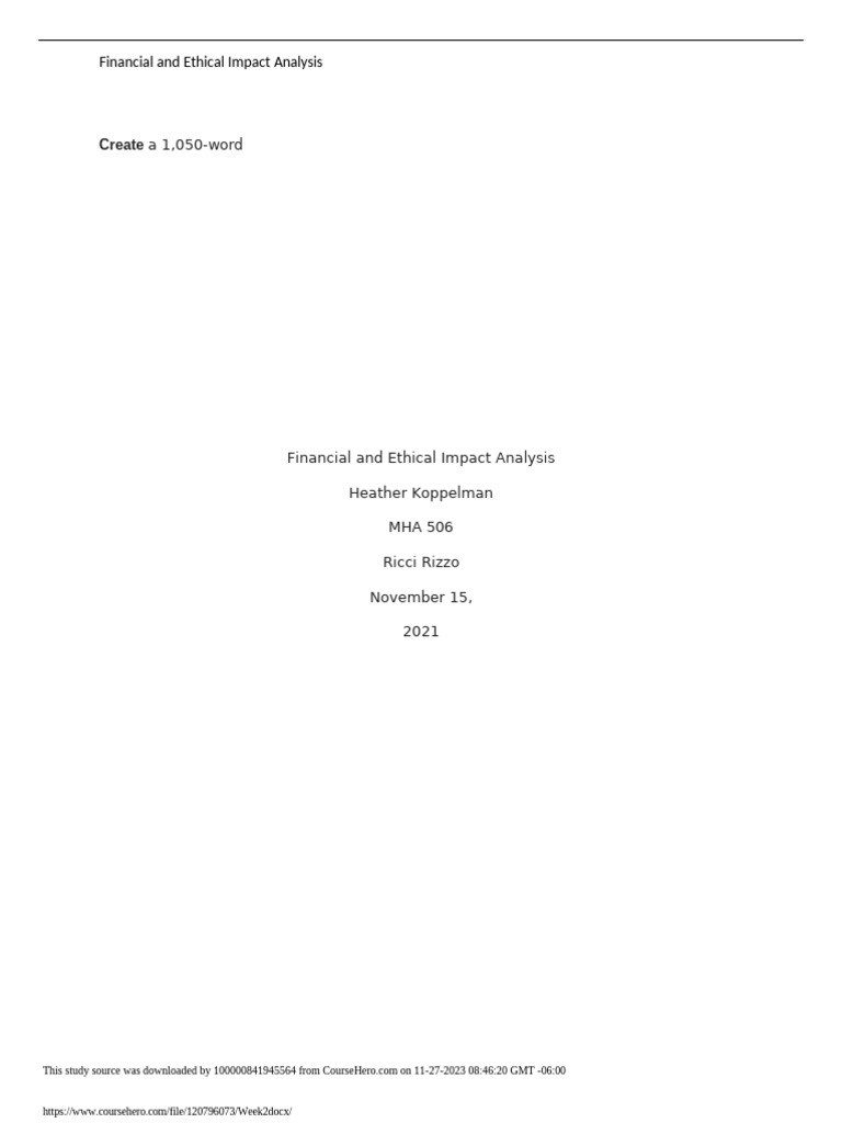 Week2.docx | PDF | Health Care | Social Programs
