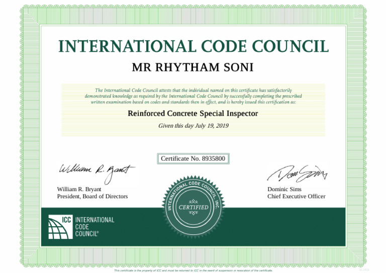 ICC RC Special Inspector | PDF