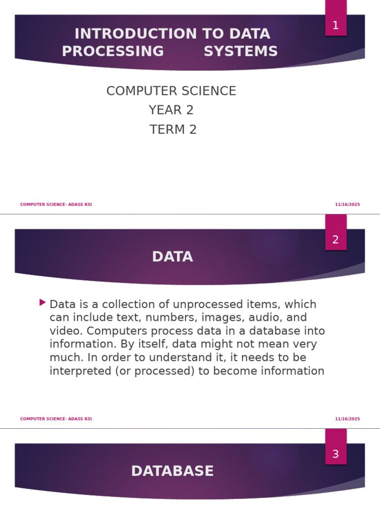 Introduction to Data Processing Systems | PDF | Databases | Microsoft ...