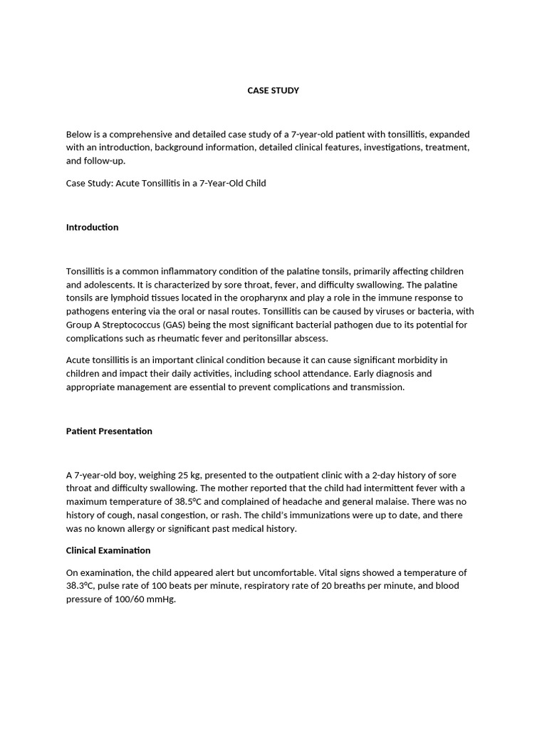 Case Study | PDF | Medical Specialties | Medicine